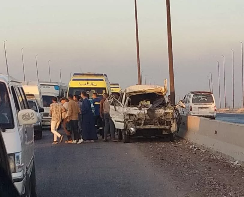 إصابة 8 عمال في اصطدام ميكروباص على الدائري الإقليمي