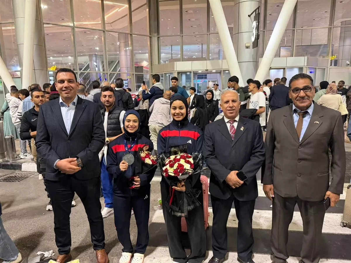 استقبال حافل لأبطال الدقهلية بعد تألقهم في بطولة العالم للكاراتيه ببولندا