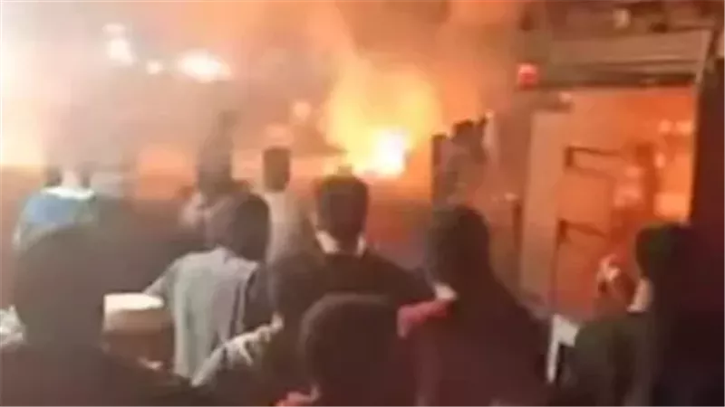 دوي هز المنطقة، لحظة انفجار أسطوانة بوتاجاز داخل مطعم في حدائق القبة (فيديو)