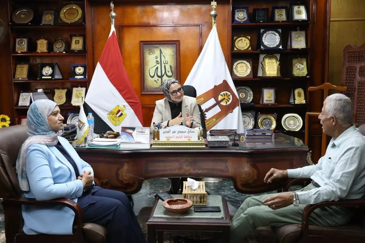 محافظ الوادي الجديد تبحث مع مستشار رئيس الوزراء الموقف التنفيذي للمشروعات التنموية والخدمية