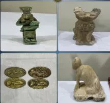 521 قطعة أثرية من قلب الجبل.. سقوط تاجري آثار في المنيا وكنوز من 3 حضارات تكشف السر