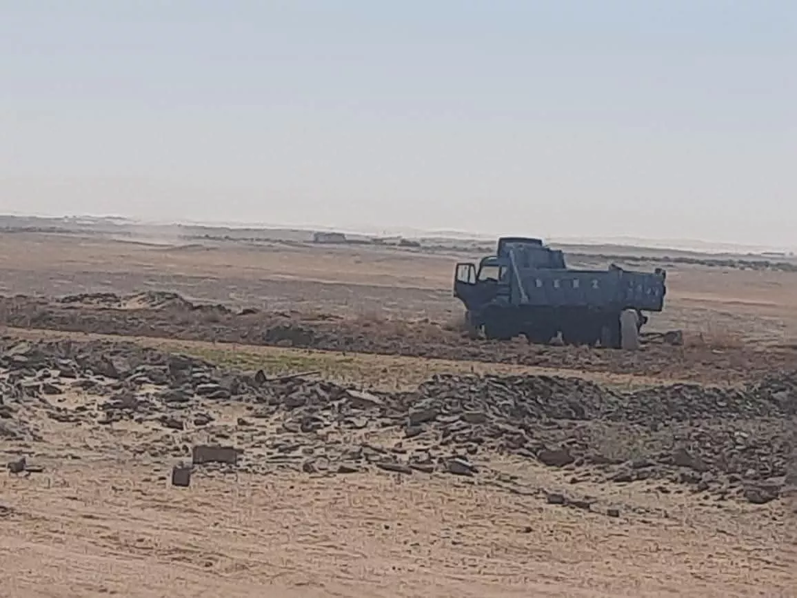 إزالة حالة تعد من المهد على مساحة 5 أفدنة بمركز باريس بالوادي الجديد