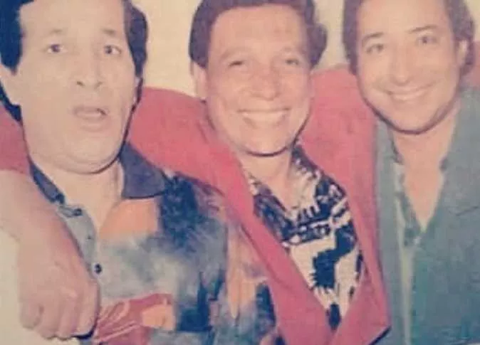 صلاح السعدنى مع زملاء العمر عادل امام وسعيد صالح