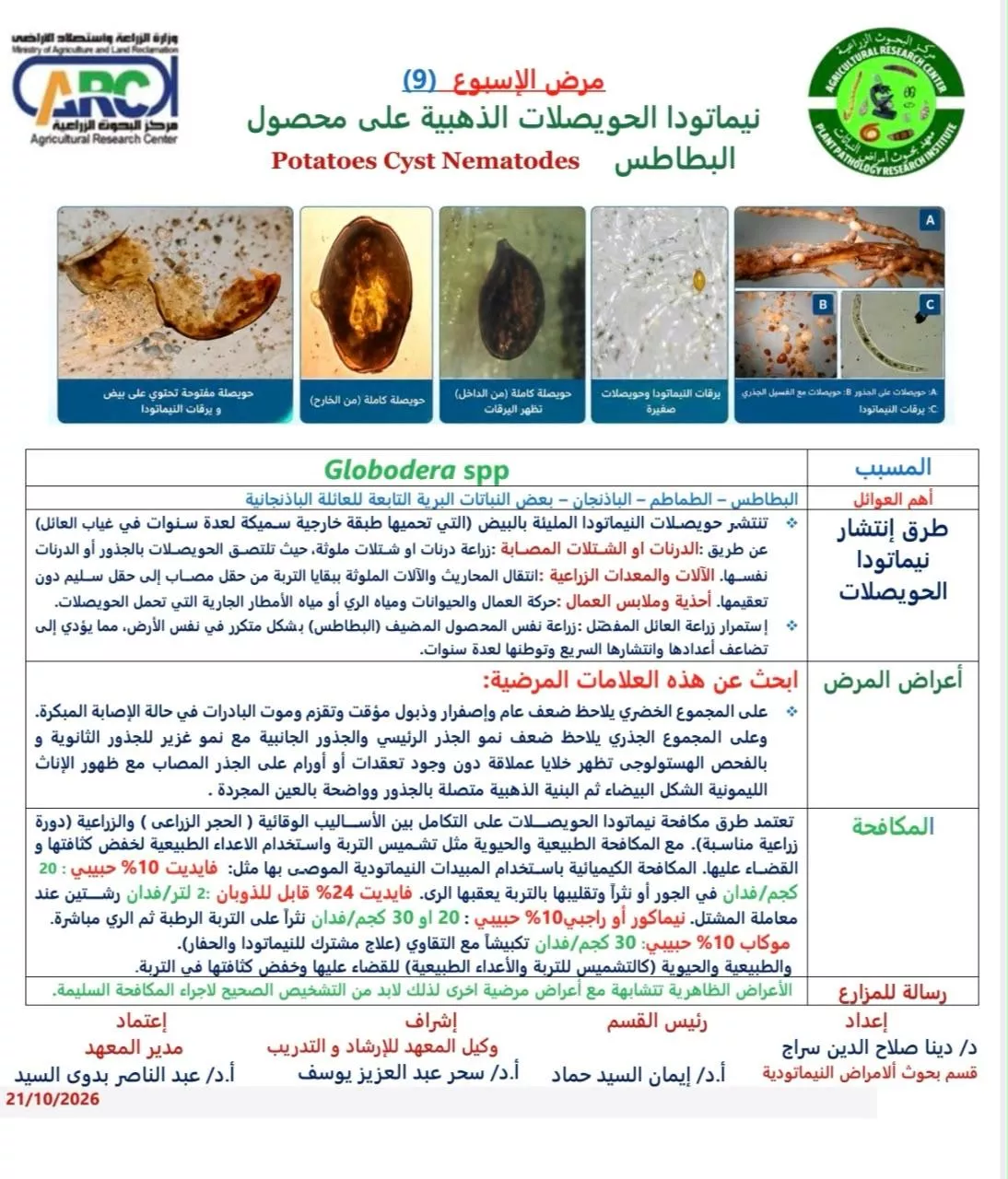 تحليل 10 آلاف عينة مبيدات وتنظيم 21 قافلة بيطرية، «البحوث الزراعية» تكشف حصاد أنشطتها في أسبوع