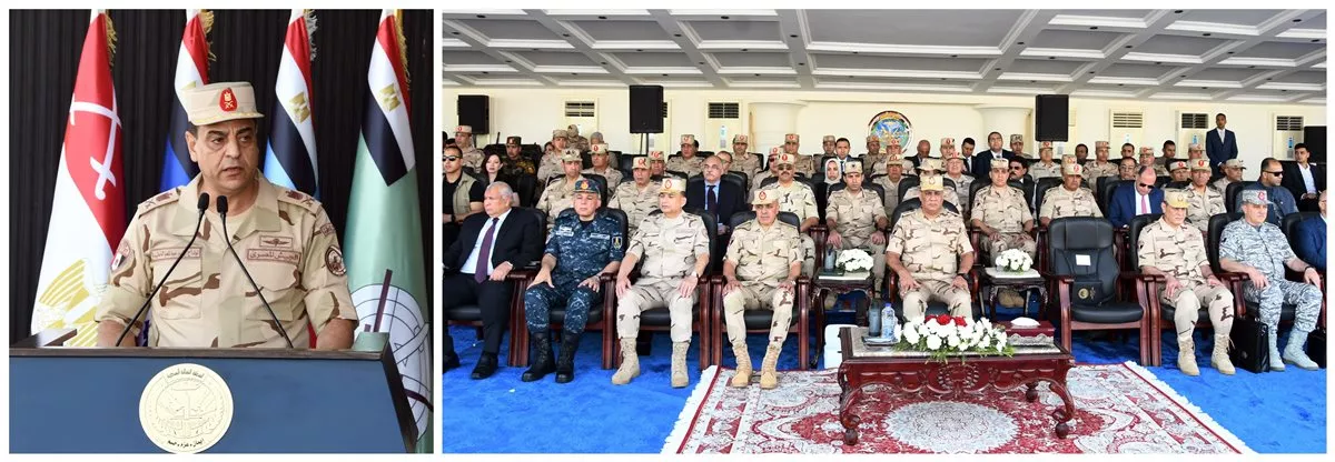وزير الدفاع يشهد إجراءات تفتيش الحرب لأحد تشكيلات المنطقة الشمالية العسكرية (فيديو وصور)