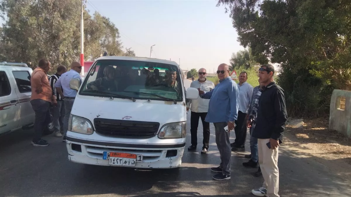 حملة مكبرة علي سيارات الأجرة بمركز طامية بالفيوم