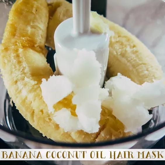 الموز وزيت جوز هند