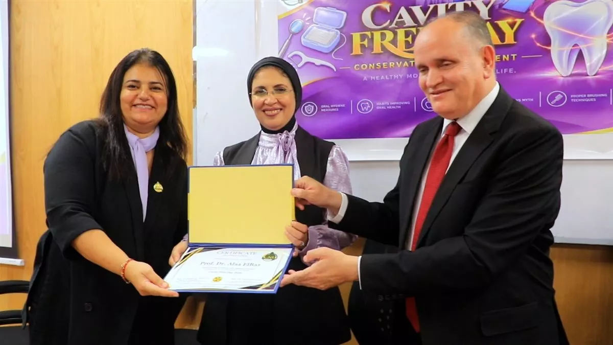 جامعة القاهرة الأهلية تحتفي باليوم العالمي لمكافحة تسوس الأسنان