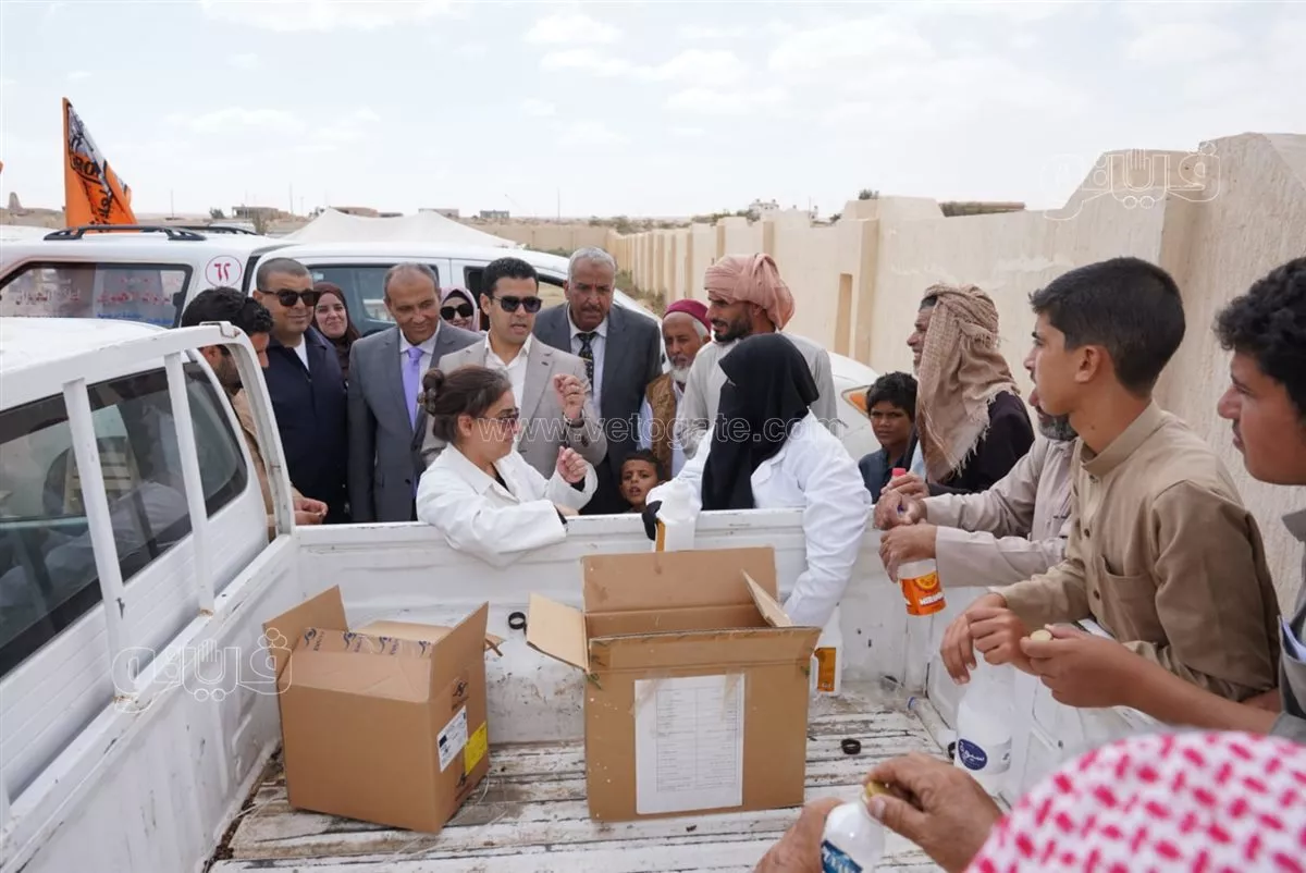 الكشف على 350 حالة وتجريع 2000 رأس أغنام، نائب محافظ مطروح يتفقد قافلة أبو لهو البحرية