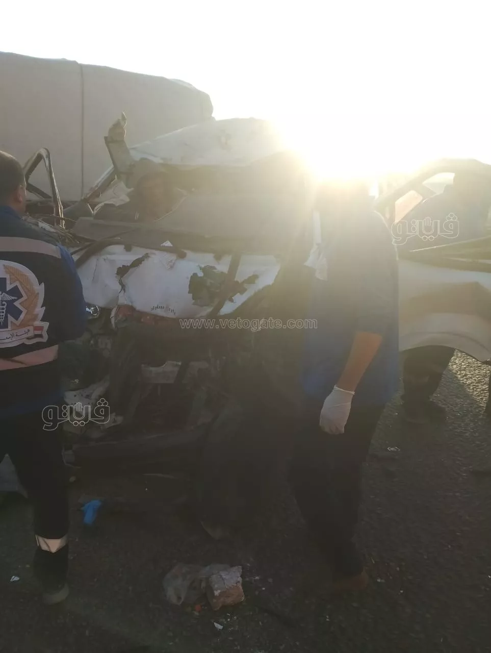5 صور صادمة ترصد ضحايا حادث الطريق الأوسطي