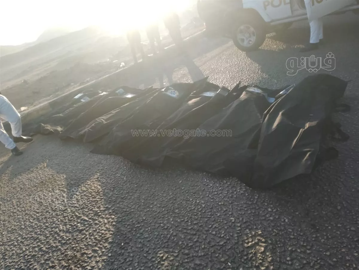 5 صور صادمة ترصد ضحايا حادث الطريق الأوسطي