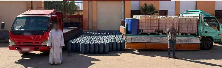 ضبط 7 أشخاص بحوزتهم 16 ألف لتر سولار قبل بيعها بالسوق السوداء في أسوان